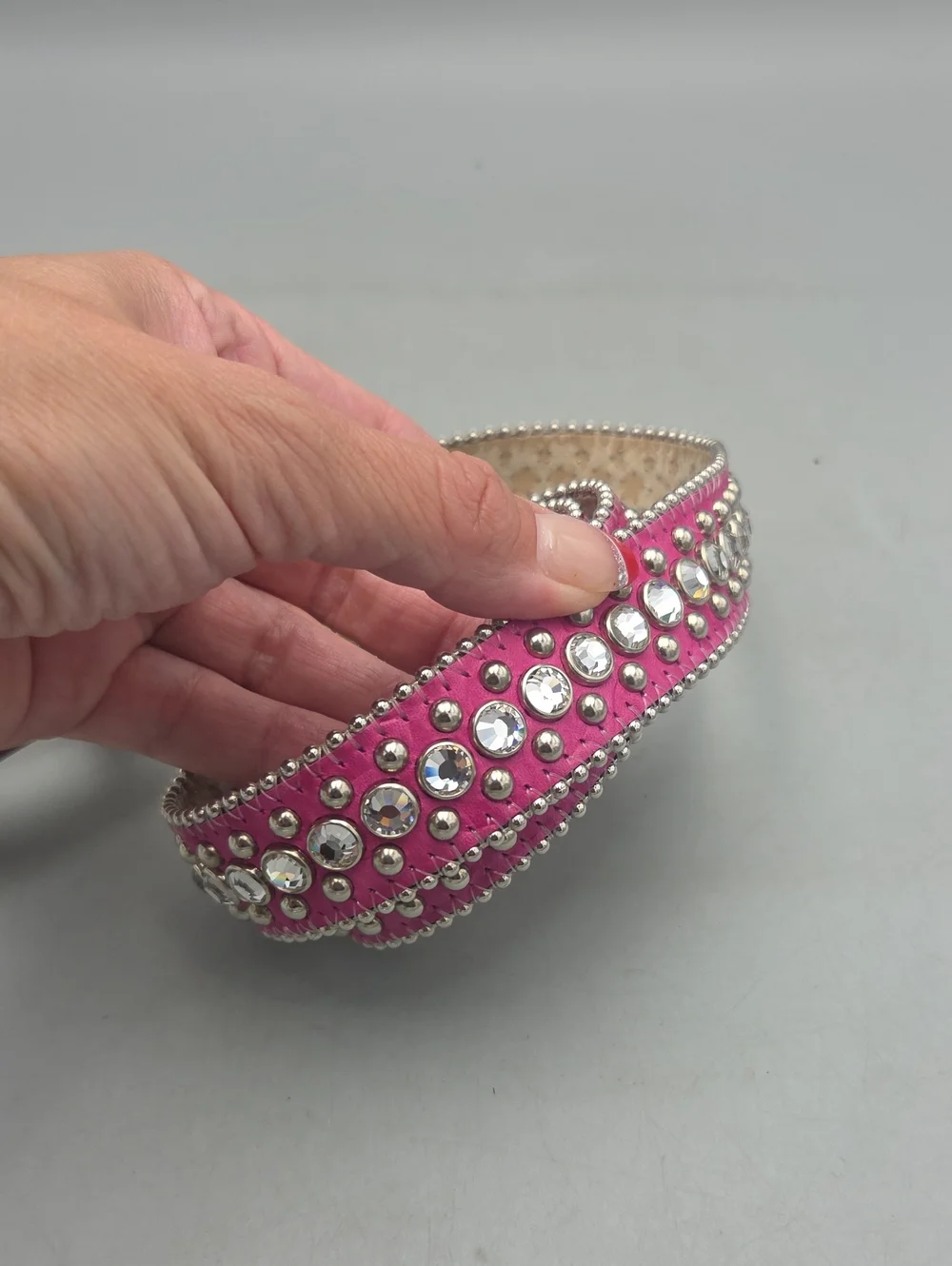 BB Simon Swarovski Belt Pink Women MED/ LARGE